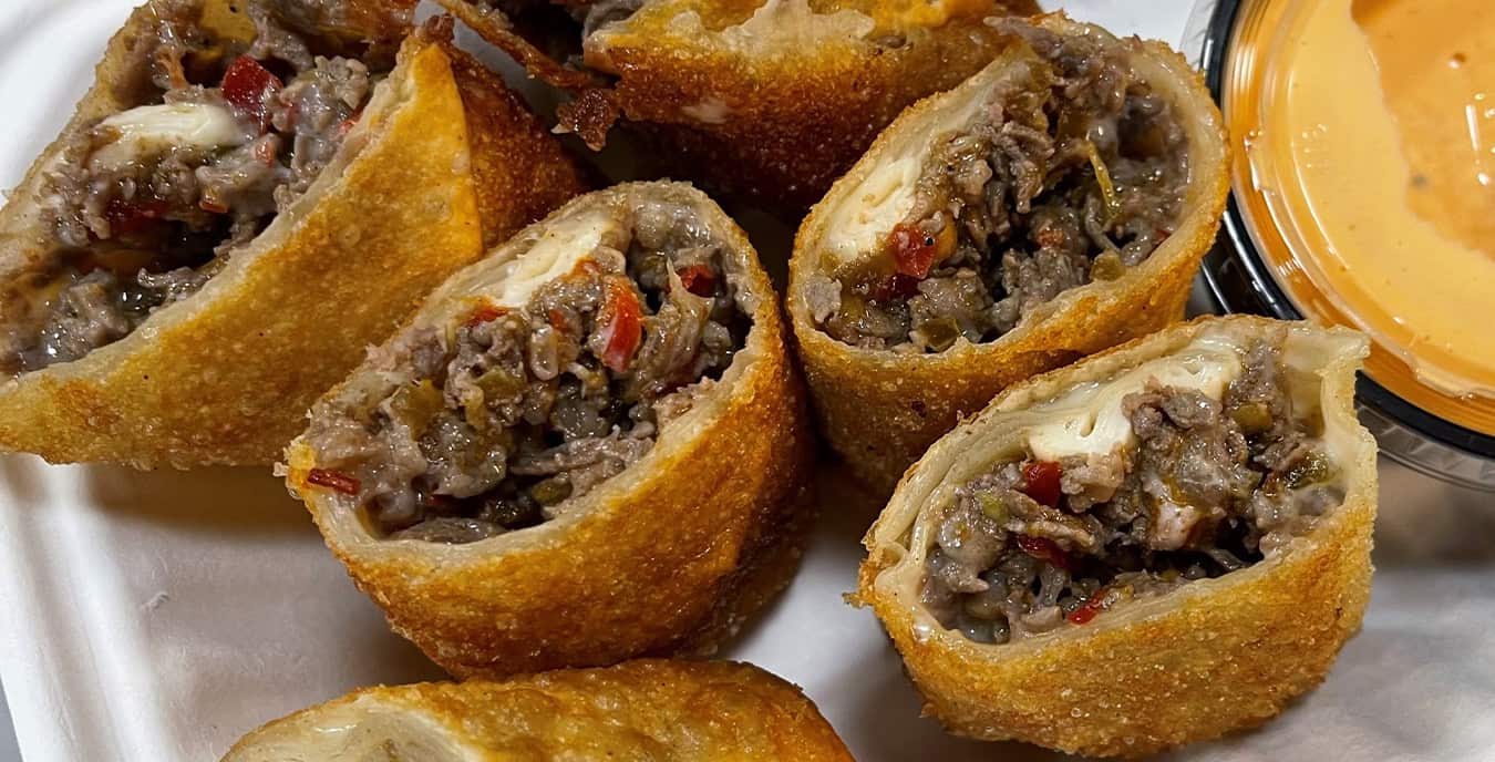 leavers Philly Cheese Steak Egg Rolls